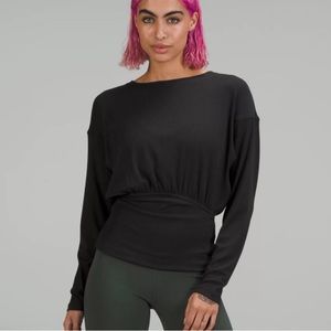 Lululemon | Ribbed Modal-Silk Blend Long Sleeve Shirt | Black | 4